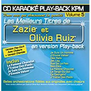 ZAZIE / RUIZ OLIVIA - CD KARAOKE VOL.05 AVEC CHOEUR + VERSIONS CHANTEES