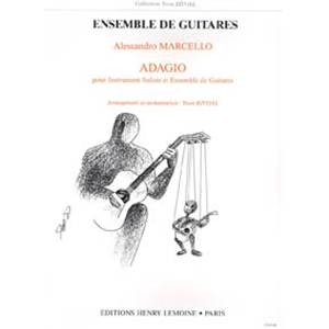 MARCELLO ALESSANDRO - ADAGIO - FLUTE OU HAUTBOIS ET 5 GUITARES (CONDUCTEUR ET PARTIES)