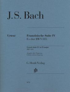 BACH JEAN SEBASTIEN - SUITE FRANCAISE IV BWV 815 EN MIB MAJEUR (SANS DOIGTES)- PIANO