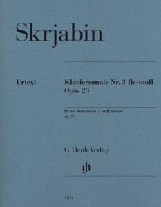 SCRIABINE ALEXANDRE - SONATE No3 OP.23 EN FA# MINEUR - PIANO