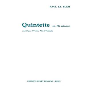 LE FLEM PAUL - QUINTETTE - 2 VIOLONS, ALTO, VIOLONCELLE ET PIANO (CONDUCTEUR ET PARTIES)