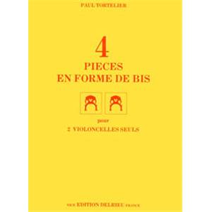 TORTELIER PAUL - 4 PIECES EN FORME DE BIS - 2 VIOLONCELLES