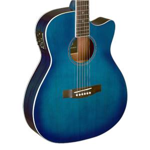 GUITARE FOLK ELECTRO JN GUITARS BESSIE ACE TBB BLEU