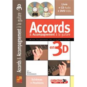 DESGRANGES BRUNO - ACCORDS ET ACCOMPAGNEMENT GUITARE 3D + CD + DVD