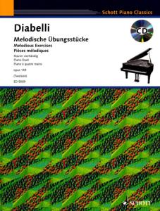 DIABELLI ANTON - PIECES (EXERCICES) MELODIQUES OPUS 149 +CD - PIANO