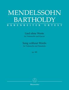 MENDELSSOHN FELIX - CHANT SANS PAROLES OPUS 109 - VIOLONCELLE ET PIANO