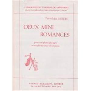 DUBOIS PIERRE MAX - 2 MINI ROMANCES POUR SAXOPHONE ALTO MI B ET PIANO