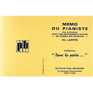 BEUSCHER - MEMO DU PIANISTE DICTIONNAIRE D'ACCORDS PIANO