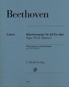 BEETHOVEN - SONATE No24 OP.78 EN FA# MAJEUR DITE A THERESE - PIANO