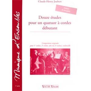 CLAUDE-HENRY JOUBERT - ETUDES (12) - QUATUOR A CORDES (MATERIEL)