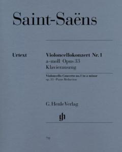 SAINT-SAENS CAMILLE - CONCERTO POUR VIOLONCELLE No1 OP.33 EN LA MIN. - VIOLONCELLE ET PIANO