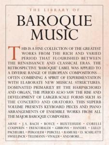 COMPILATION - THE LIBRARY OF BAROQUE MUSIC PIANO