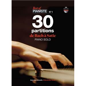 COMPILATION - BEST OF PIANISTE NO.1 30 PARTITIONS DE BACH A SATIE PIANO SOLO