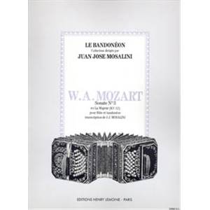 MOZART W.A. - SONATE N°3 EN LA MAJ. KV 12 - FLUTE ET BANDONEON