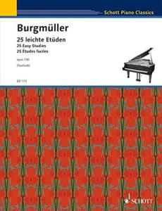 BURGMULLER J.F.F - 25 ETUDES FACILES OPUS 100 - PIANO