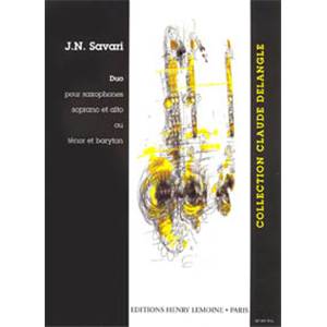 SAVARI J N - DUO - 2 SAXOPHONES (SIB ET MIB)