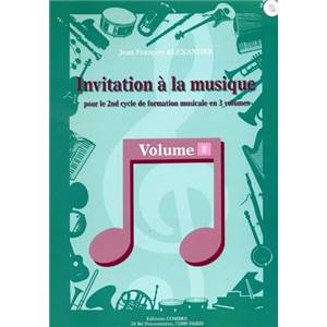 ALEXANDRE JF - INVITATION A  LA MUSIQUE VOL.8 + CD - FORMATION MUSICALE