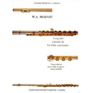 MOZART W.A. - AIRS EXTRAITS DE LA FLUTE ENCHANTEE (5) - FLUTE ET PIANO