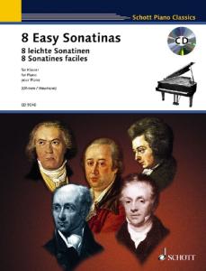 COMPILATION  - 8 SONATINES FACILES +CD : DE CLEMENTI A BEETHOVEN - PIANO