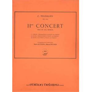 TELEMANN GP - CONCERT N°2 EN SOL MIN. - FLUTE, HAUTBOIS ET PIANO (CONDUCTEUR ET PARTIES)