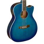 GUITARE FOLK ELECTRO JN GUITARS BESSIE ACE TBB BLEU