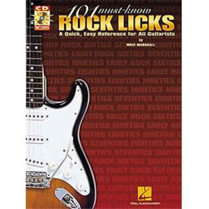 MARSHALL WOLF - 101 MUST KNOW ROCK LICKS TAB. + CD