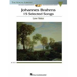 BRAHMS JOHANNES - 15 SELECTED SONGS LOW VOICE + CD