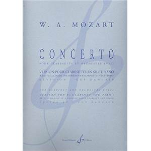 MOZART W.A. - CONCERTO KV622 POUR CLARINETTE EN SIB ET PIANO