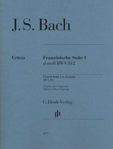 BACH JEAN SEBASTIEN - SUITE FRANCAISE I BWV 812 EN RE MINEUR (SANS DOIGTES) - PIANO