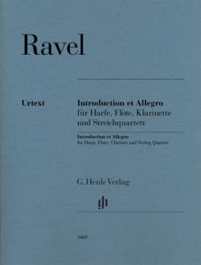 RAVEL MAURICE - INTRODUCTION ET ALLEGRO POUR HARPE, FLUTE, CLARINETTE ET QUATUOR A CORDES - PARTIES SEPAREES