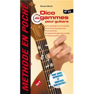 MORLOT - DICO DE GAMMES POUR GUITARE MUSIQUE EN POCHE NO. 52