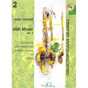 VADROT DIDIER - IRISH MUSIC VOL.2 POUR SAXOPHONE ET PIANO + CD