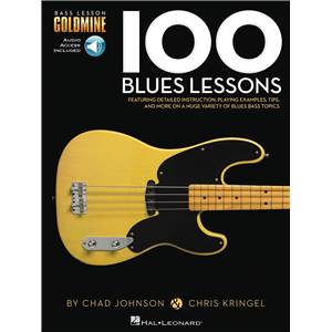 JOHNSON / KRINGEL - 100 BLUES LESSONS BASS LESSON GOLDMINE SERIES + AUDIO ACCESS