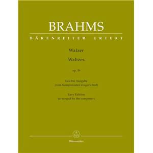 BRAHMS JOHANNES - VALSES OPUS 39 VERSION FACILE - PIANO