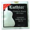 JEU CORDES GUITARE CLASSIQUE LUTHIER LUT35 CONCERT DARK SILVER TENSION MEDIUM