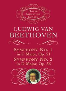 BEETHOVEN - SYMPHONIE No1 OP.21 EN DO MAJ. ET No2 OP.36 EN RE MAJ. - CONDUCTEUR DE POCHE