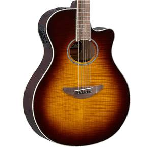 GUITARE FOLK ELECTRO-ACOUSTIQUE YAMAHA APX 600 FM TBS TOBACCO BROWN SUNBURST