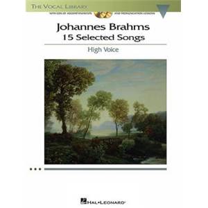 BRAHMS JOHANNES - 15 SELECTED SONGS HIGH VOICE + CD