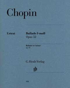 CHOPIN FREDERIC - BALLADE OP.52 EN FA MINEUR - PIANO